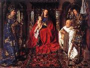EYCK, Jan van The Madonna with Canon van der Paele  df oil painting reproduction